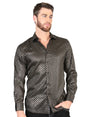 Men's Black/Gold Printed Long Sleeve Western Shirt 'El Señor de los Cielos' 44550 - BELLEZA'S - Men's Black/Gold Printed Long Sleeve Western Shirt 'El Señor de los Cielos' 44550 - Men's Shirt - 04455001
