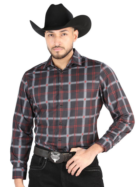 Men's Black/Gray Printed Long Sleeve Western Shirt 'El Señor de los Cielos' 44709 - BELLEZA'S - Men's Black/Gray Printed Long Sleeve Western Shirt 'El Señor de los Cielos' 44709 - Men's Shirt - 04470901