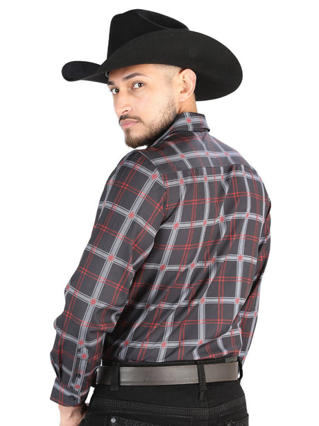 Men's Black/Gray Printed Long Sleeve Western Shirt 'El Señor de los Cielos' 44709 - BELLEZA'S - Men's Black/Gray Printed Long Sleeve Western Shirt 'El Señor de los Cielos' 44709 - Men's Shirt - 04470901