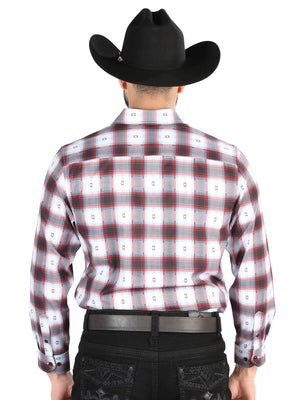 Men's Black/Red Printed Long Sleeve Western Shirt 'El Señor de los Cielos' 44701 - BELLEZA'S - Men's Black/Red Printed Long Sleeve Western Shirt 'El Señor de los Cielos' 44701 - Men's Shirt - 04470101