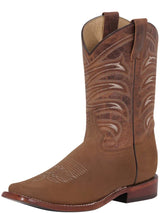 Men's Bovino Crazy Leather Classic Western Cowboy Rodeo Boots 'El General' *TAN-42993* - BELLEZA'S - Men's Bovino Crazy Leather Classic Western Cowboy Rodeo Boots 'El General' *TAN-42993* - Botas Para Hombres - 42993 6