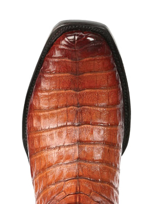Men's Caiman Belly Original Exotic Cowboy Boots 'El General' Cognac 45520 - BELLEZA'S - Men's Caiman Belly Original Exotic Cowboy Boots 'El General' Cognac 45520 - Men's Boot - 04552001