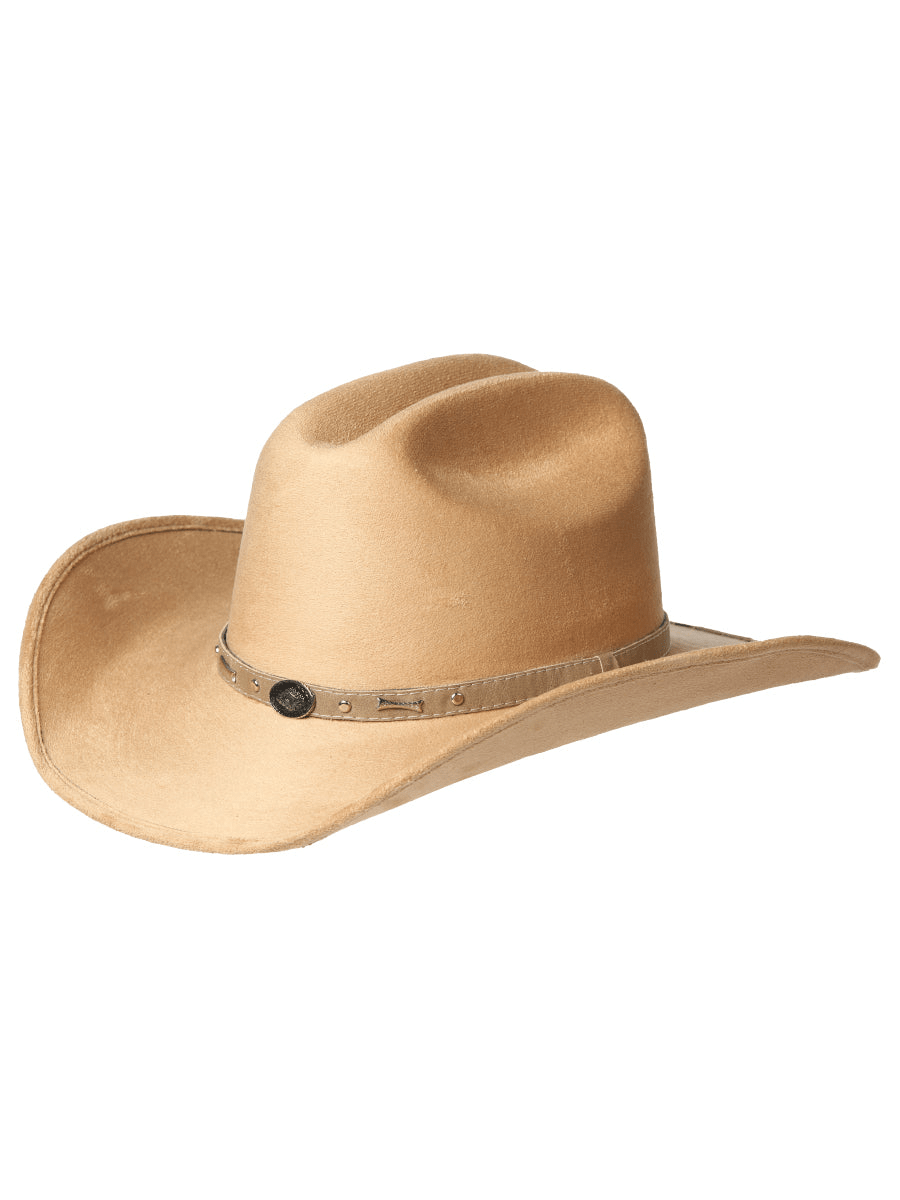 Men's Camel Sombrero Unisex Suede Monterrey Cowboy Hat 'El General' 44256 - BELLEZA'S - Men's Camel Sombrero Unisex Suede Monterrey Cowboy Hat 'El General' 44256 - Men's Cowboy Hats - 44256 S