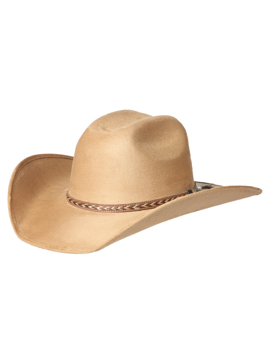 Men's Camel Sombrero Unisex Suede Monterrey Cowboy Hat 'El General' 44261 - BELLEZA'S - Men's Camel Sombrero Unisex Suede Monterrey Cowboy Hat 'El General' 44261 - Men's Cowboy Hats - 44261 S
