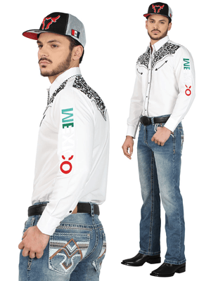 Men's Casual Denim Pants Boot Cut 'Centenario' Medium Blue Color 44965 - BELLEZA'S - Men's Casual Denim Pants Boot Cut 'Centenario' Medium Blue Color 44965 - Men's Pants - 44965 28