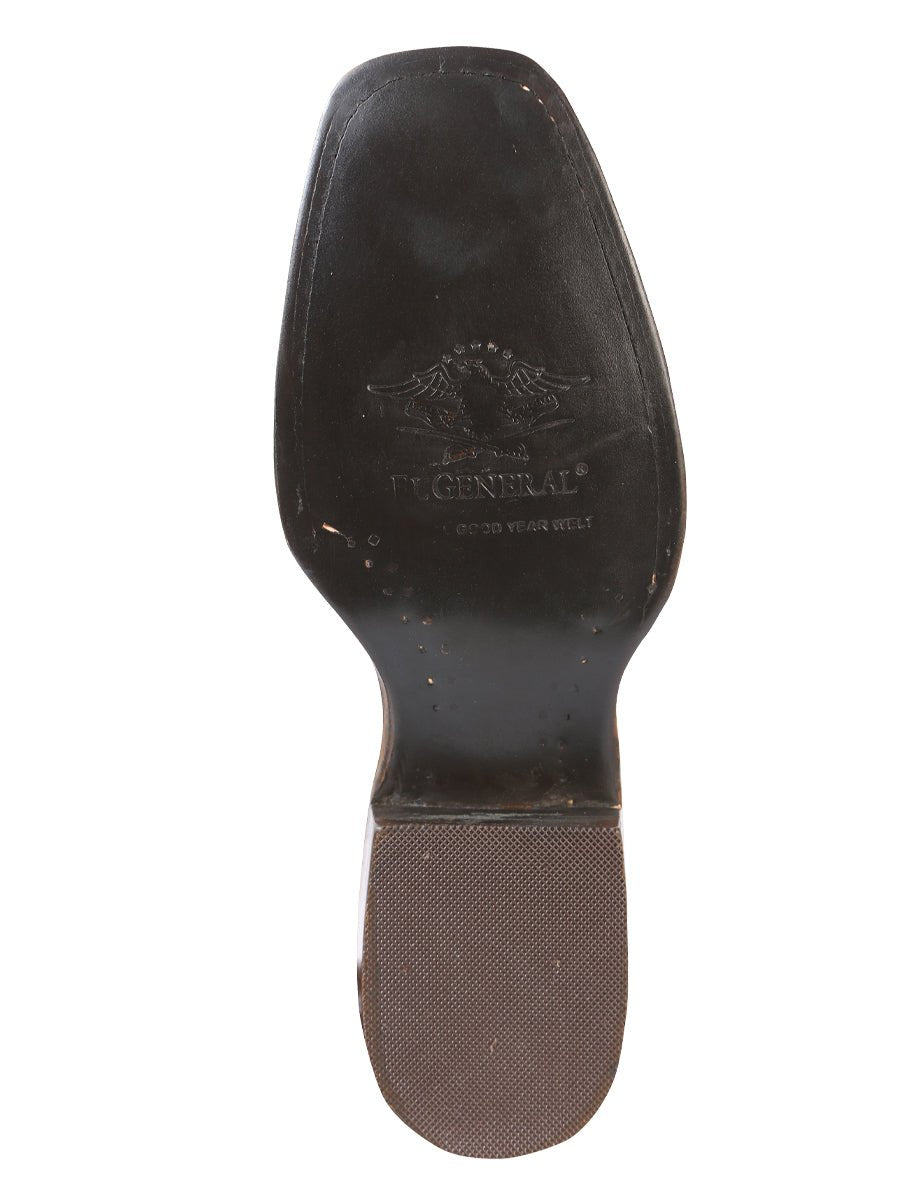 Men's Classic Bovine Choco Leather Rodeo Boots 'El General' Choco Color 42996 - BELLEZA'S - Men's Classic Bovine Choco Leather Rodeo Boots 'El General' Choco Color 42996 - Men's Boot - 04299601