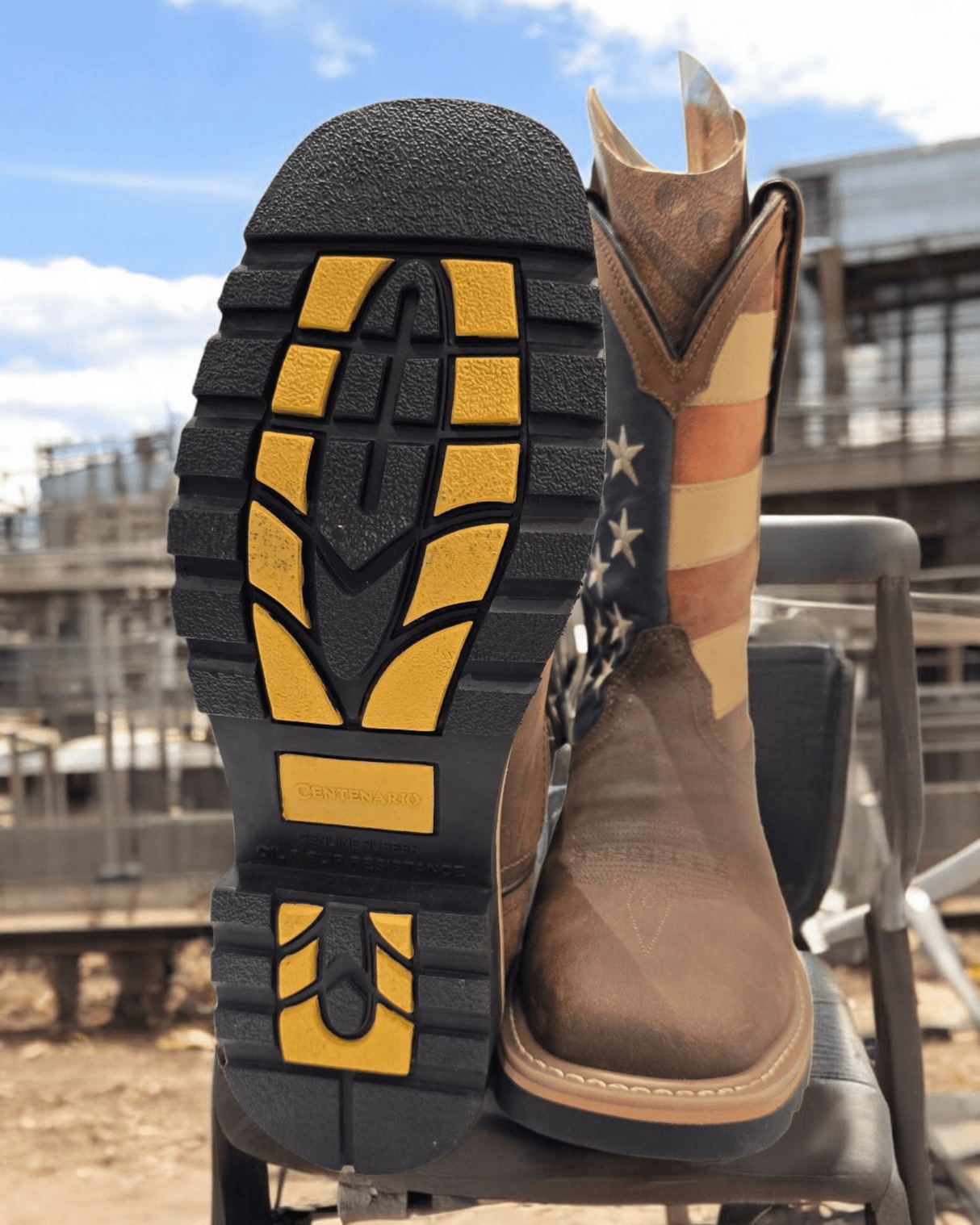 Men's Cowboy Work Boots Buff Rancher Square Toe 'Centenario' 126722 - BELLEZA'S - Men's Cowboy Work Boots Buff Rancher Square Toe 'Centenario' 126722 - Men's Work Boot - 126722 8.5