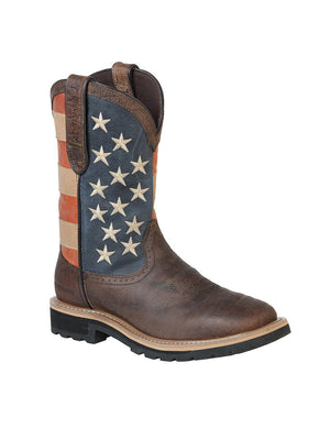 Men's Cowboy Work Boots Buff Rancher Square Toe 'Centenario' 126722 - BELLEZA'S - Men's Cowboy Work Boots Buff Rancher Square Toe 'Centenario' 126722 - Men's Work Boot - 126722 8.5