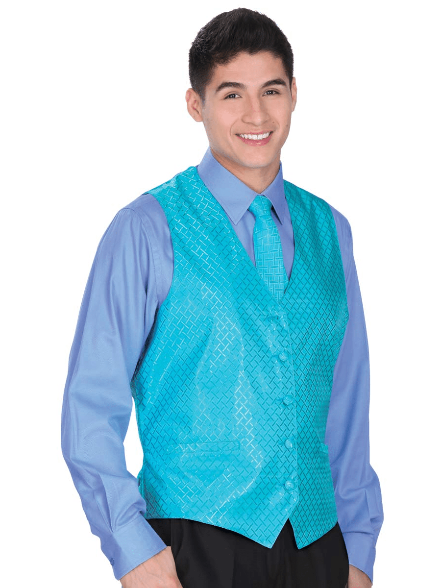 Men's Dressy Elegant Vest 'El General' Sky Blue 34158 - BELLEZA'S - Men's Dressy Elegant Vest 'El General' Sky Blue 34158 - Men's Vests - 34158 S
