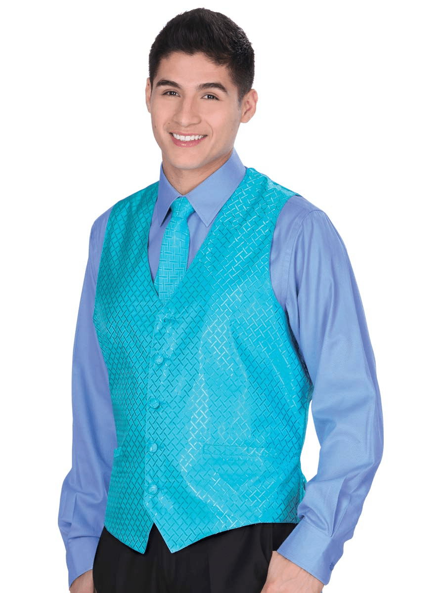 Men's Dressy Elegant Vest 'El General' Sky Blue 34158 - BELLEZA'S - Men's Dressy Elegant Vest 'El General' Sky Blue 34158 - Men's Vests - 34158 S