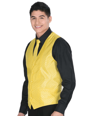 Men's Dressy Elegant Vest 'El General' Yellow Color 34155 - BELLEZA'S - Men's Dressy Elegant Vest 'El General' Yellow Color 34155 - Men's Vests - 34155 S
