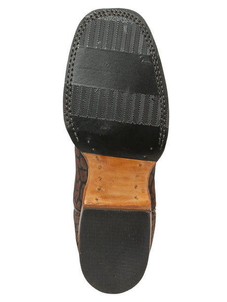 Men’s El General Rodeo Boot - Imitation Bull Neck Brown 45668 - BELLEZA'S - Men’s El General Rodeo Boot - Imitation Bull Neck Brown 45668 - CABALLERO - 04566801