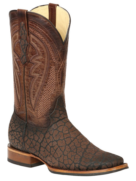 Men’s El General Rodeo Boot - Imitation Bull Neck Brown 45668 - BELLEZA'S - Men’s El General Rodeo Boot - Imitation Bull Neck Brown 45668 - CABALLERO - 04566801