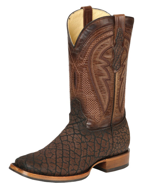 Men’s El General Rodeo Boot - Imitation Bull Neck Brown 45668 - BELLEZA'S - Men’s El General Rodeo Boot - Imitation Bull Neck Brown 45668 - CABALLERO - 04566801