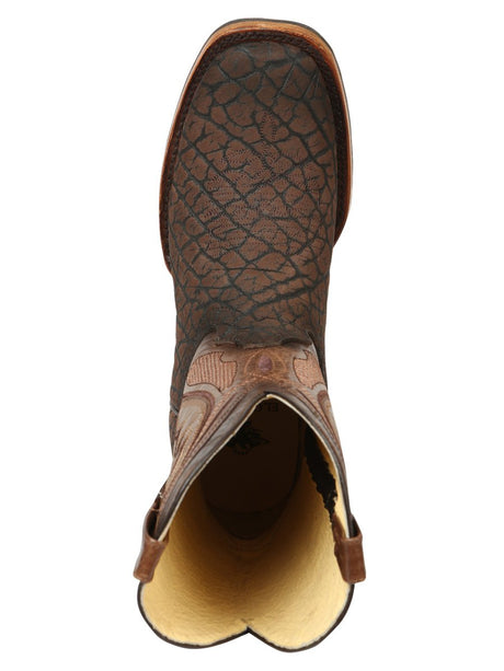 Men’s El General Rodeo Boot - Imitation Bull Neck Brown 45668 - BELLEZA'S - Men’s El General Rodeo Boot - Imitation Bull Neck Brown 45668 - CABALLERO - 04566801