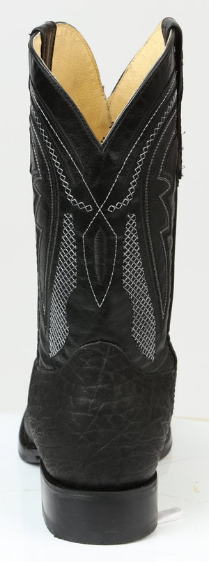 Men’s El General Western Boots - Imitation Bull Neck Black 45666 - BELLEZA'S - Men’s El General Western Boots - Imitation Bull Neck Black 45666 - CABALLERO - 04566601