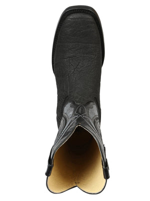 Men’s El General Western Boots - Imitation Bull Neck Black 45666 - BELLEZA'S - Men’s El General Western Boots - Imitation Bull Neck Black 45666 - CABALLERO - 04566601