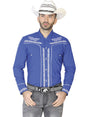 Mens El Señor de los Cielos Charro Embroidery Shirt Royal Blue/White 42878 - BELLEZA'S - Mens El Señor de los Cielos Charro Embroidery Shirt Royal Blue/White 42878 - CABALLERO - 04287801