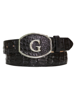 Men's Exotic Caiman Cowboy Belt Original El General Black 45292 - BELLEZA'S - Men's Exotic Caiman Cowboy Belt Original El General Black 45292 - Men's Belts - 04529201