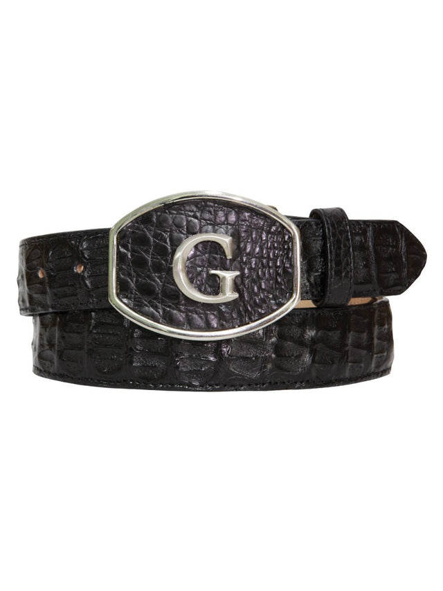 Men's Exotic Caiman Cowboy Belt Original El General Black 45292 - BELLEZA'S - Men's Exotic Caiman Cowboy Belt Original El General Black 45292 - Men's Belts - 04529201