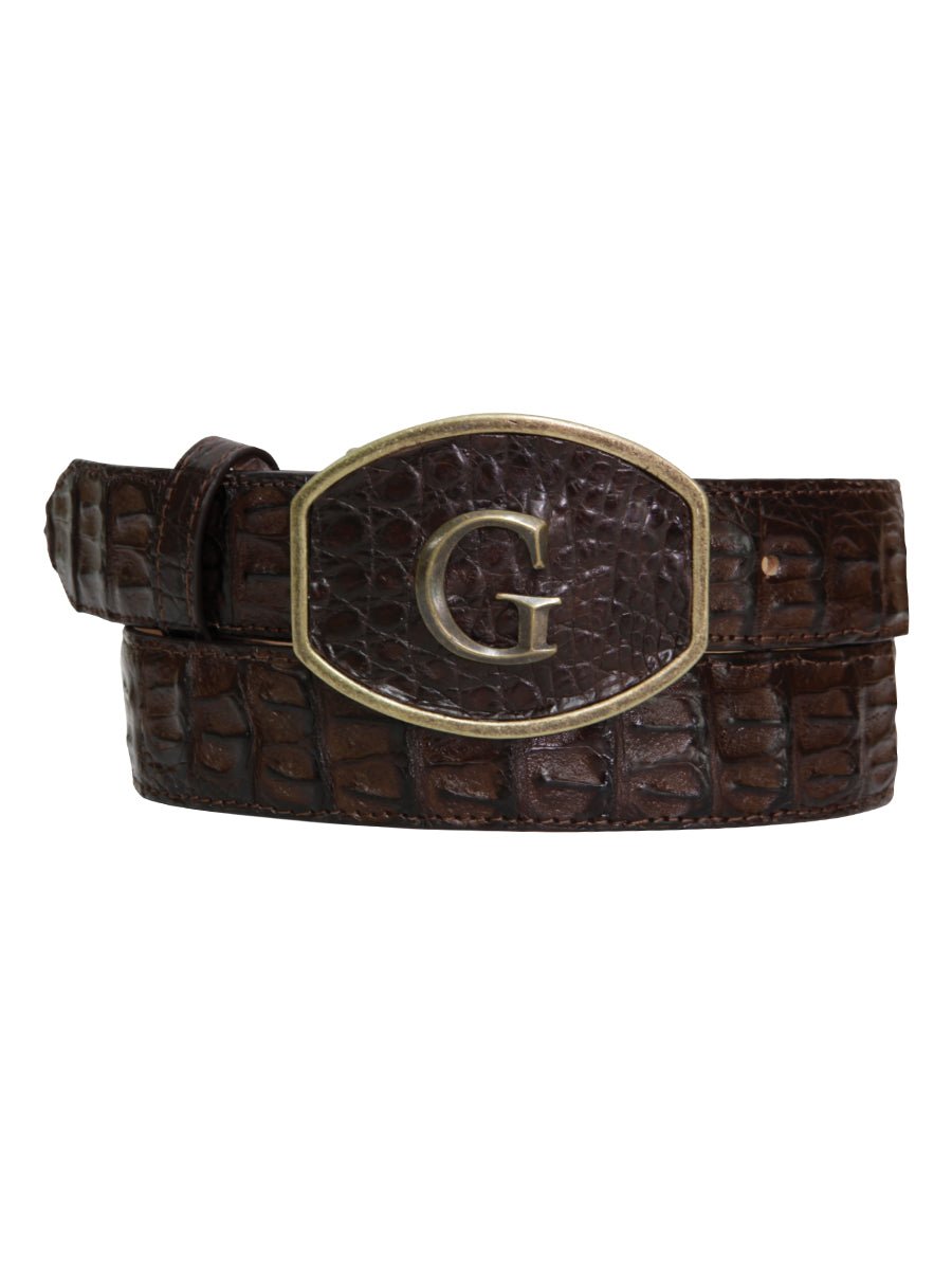 Men's Exotic Caiman Cowboy Belt Original El General Brown 45294 - BELLEZA'S - Men's Exotic Caiman Cowboy Belt Original El General Brown 45294 - Men's Belts - 04529401