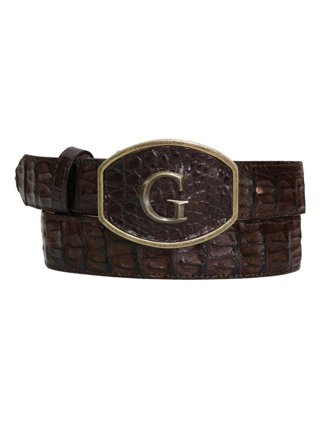 Men's Exotic Caiman Cowboy Belt Original El General Brown 45294 - BELLEZA'S - Men's Exotic Caiman Cowboy Belt Original El General Brown 45294 - Men's Belts - 04529401