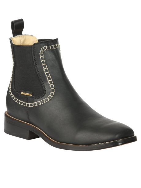 Men’s Genuine Black Leather Ankle Boots 'El General' Black 45420 - BELLEZA'S - Men’s Genuine Black Leather Ankle Boots 'El General' Black 45420 - Men's Ankle Boots - 04542001