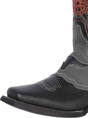 Men's Genuine Leather Classic Rodeo Boots 'El General' Black Color 40668 - BELLEZA'S - Men's Genuine Leather Classic Rodeo Boots 'El General' Black Color 40668 - Men's Boot - 40668 6