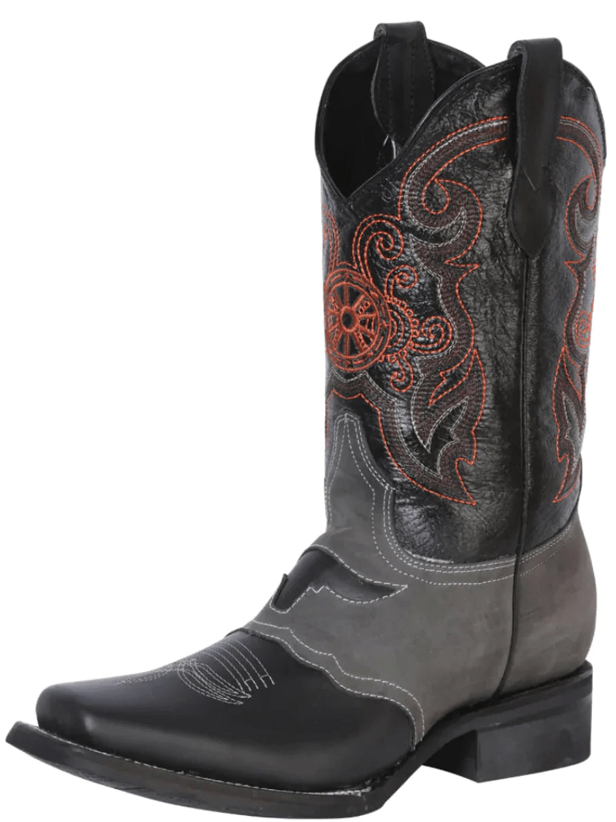 Men's Genuine Leather Classic Rodeo Boots 'El General' Black Color 40668 - BELLEZA'S - Men's Genuine Leather Classic Rodeo Boots 'El General' Black Color 40668 - Men's Boot - 40668 6
