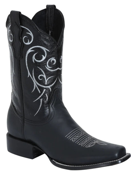 Men's Genuine Leather Classic Western Cowboy Boots 'El Señor de los Cielos' *BLACK-124069* - BELLEZA'S - Men's Genuine Leather Classic Western Cowboy Boots 'El Señor de los Cielos' *BLACK-124069* - Bota Para Hombre - 124069 6