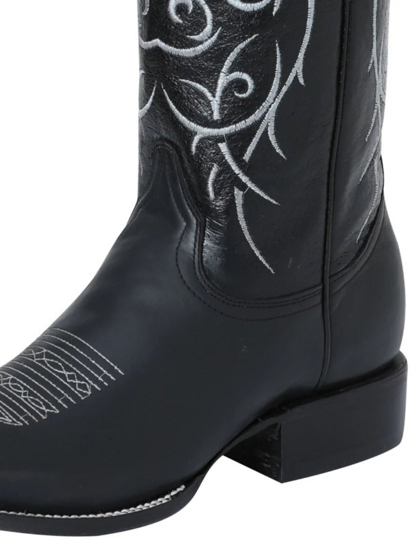 Men's Genuine Leather Classic Western Cowboy Boots 'El Señor de los Cielos' *BLACK-124069* - BELLEZA'S - Men's Genuine Leather Classic Western Cowboy Boots 'El Señor de los Cielos' *BLACK-124069* - Bota Para Hombre - 124069 6