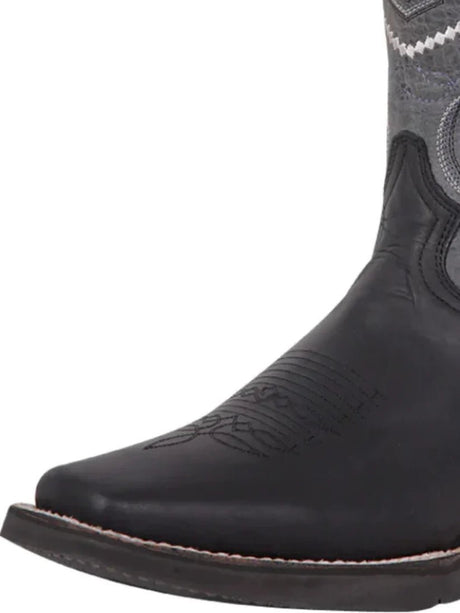 Men's Genuine Leather Classic Western Rodeo Cowboy Boots 'El General' Black Color 43006 - BELLEZA'S - Men's Genuine Leather Classic Western Rodeo Cowboy Boots 'El General' Black Color 43006 - Men's Boot - 04300601