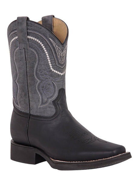 Men's Genuine Leather Classic Western Rodeo Cowboy Boots 'El General' Black Color 43006 - BELLEZA'S - Men's Genuine Leather Classic Western Rodeo Cowboy Boots 'El General' Black Color 43006 - Men's Boot - 04300601