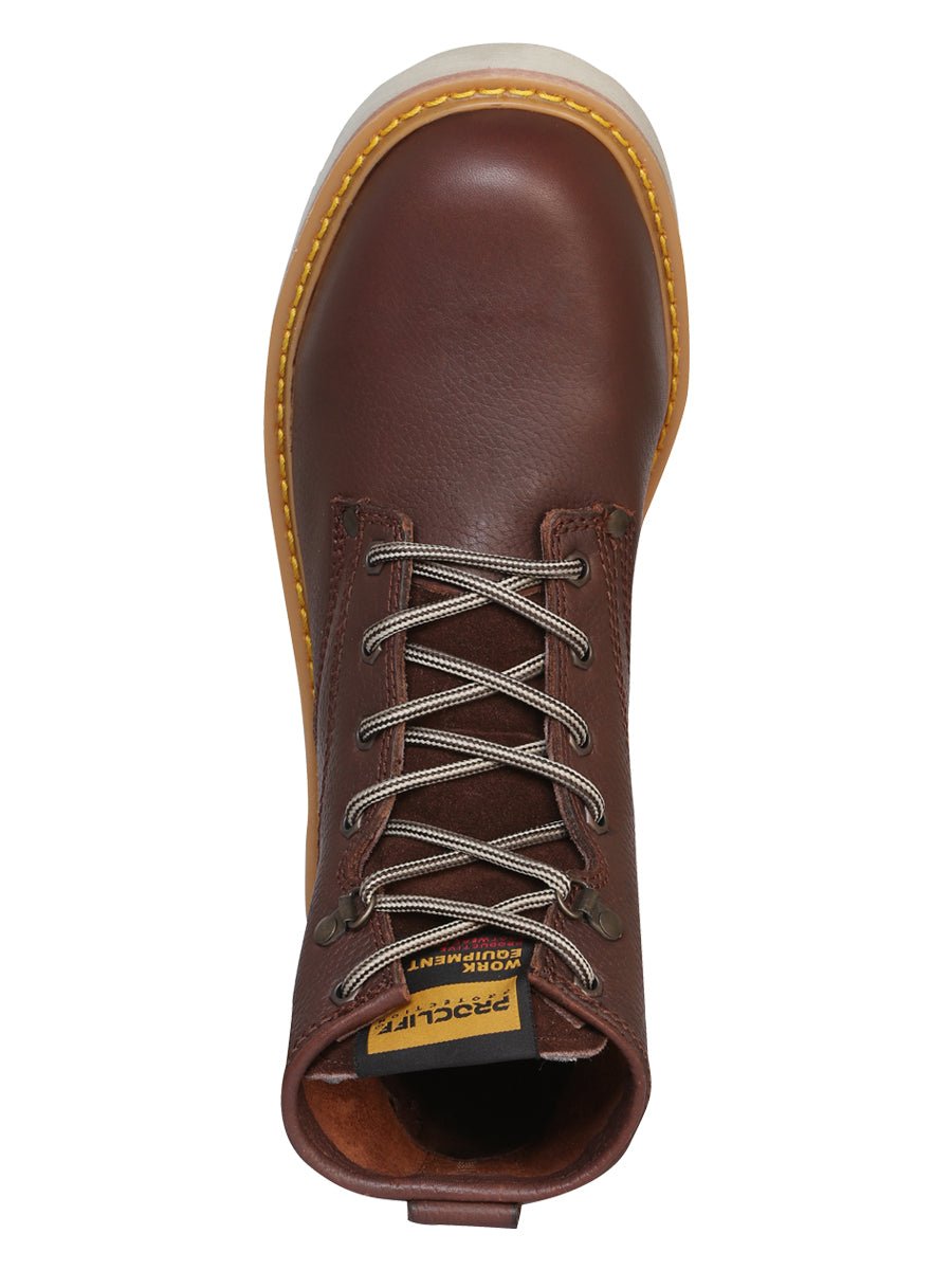 Men's Genuine Leather Lace - Up Soft Toe Work Shoe 'Procliff' Walnut 35211 - BELLEZA'S - Men's Genuine Leather Lace - Up Soft Toe Work Shoe 'Procliff' Walnut 35211 - Men's Work Shoes - 03521101