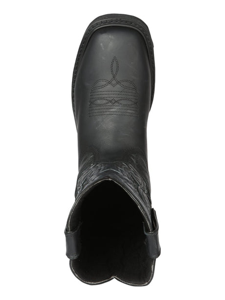 Men's Genuine Leather Pull - On Soft Toe Western Work Boots 'El General' 44694 - BELLEZA'S - Men's Genuine Leather Pull - On Soft Toe Western Work Boots 'El General' 44694 - Men's Work Boot - 04469401