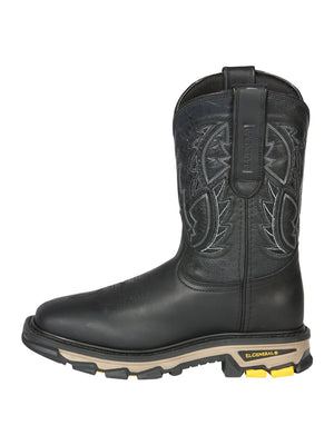Men's Genuine Leather Pull - On Soft Toe Western Work Boots 'El General' 44694 - BELLEZA'S - Men's Genuine Leather Pull - On Soft Toe Western Work Boots 'El General' 44694 - Men's Work Boot - 04469401
