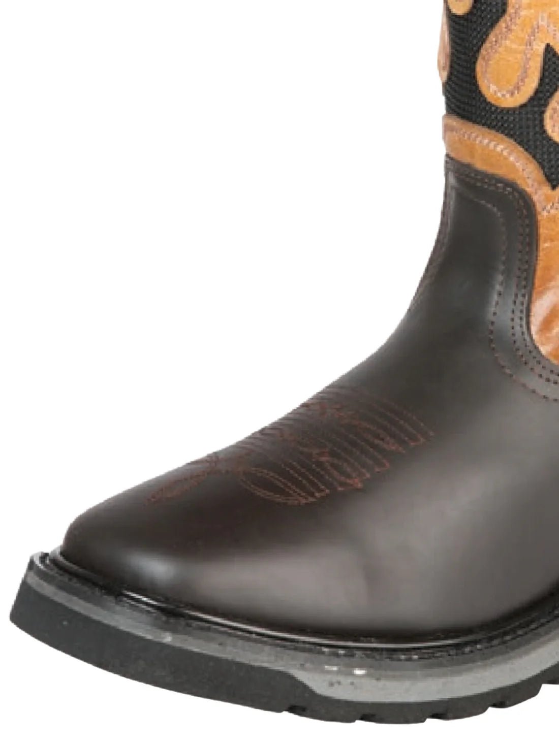 Men's Genuine Leather Pull - On Soft Toe Western Work Boots 'El General' 51276 - BELLEZA'S - Men's Genuine Leather Pull - On Soft Toe Western Work Boots 'El General' 51276 - Men's Work Boot - 05127601