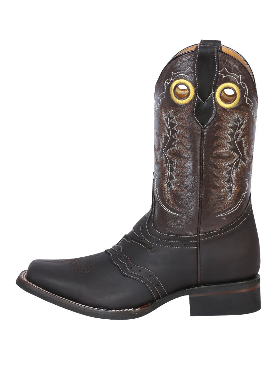 Men's Genuine Leather Saddle Western Cowboy Boots 'El General' Color Choco 33311 - BELLEZA'S - Men's Genuine Leather Saddle Western Cowboy Boots 'El General' Color Choco 33311 - Men's Boot - 33311 6