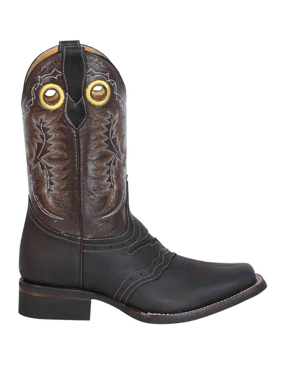 Men's Genuine Leather Saddle Western Cowboy Boots 'El General' Color Choco 33311 - BELLEZA'S - Men's Genuine Leather Saddle Western Cowboy Boots 'El General' Color Choco 33311 - Men's Boot - 33311 6