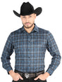 Men's Gray/Blue Printed Long Sleeve Western Shirt 'El Señor de los Cielos' 44706 - BELLEZA'S - Men's Gray/Blue Printed Long Sleeve Western Shirt 'El Señor de los Cielos' 44706 - Men's Shirt - 04470601