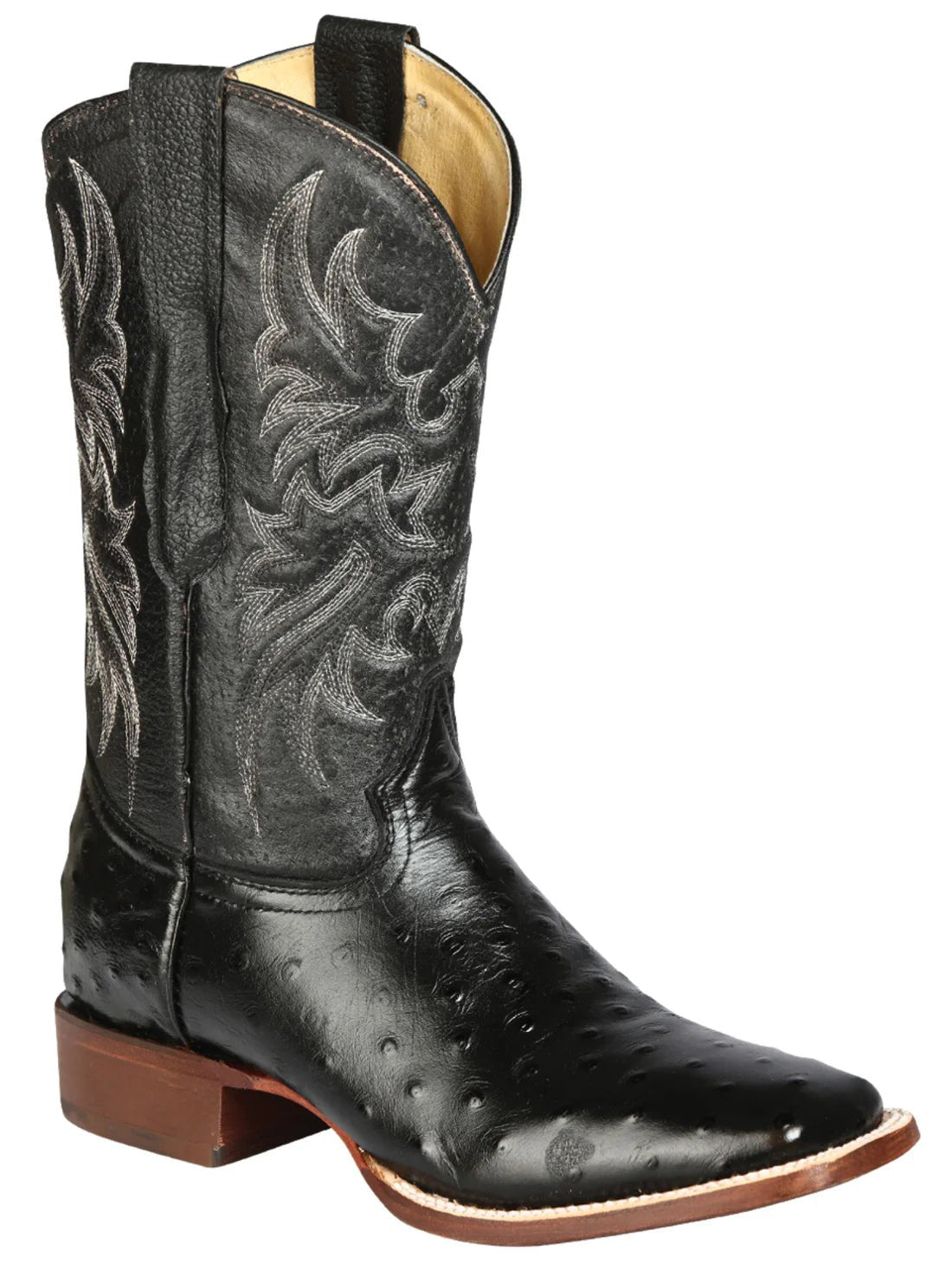 Men's Leather Avestruz Western Cowboy Rodeo Boots 'El Señor De Los Cielos' *BLACK - 44935* - BELLEZA'S - Men's Leather Avestruz Western Cowboy Rodeo Boots 'El Señor De Los Cielos' *BLACK - 44935* - Men's Boot - 44935 6