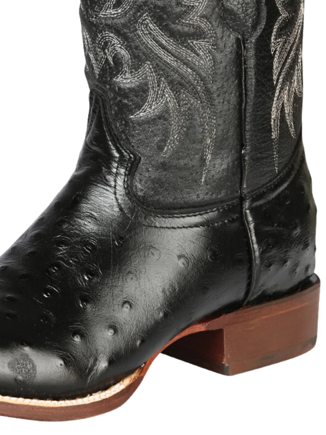 Men's Leather Avestruz Western Cowboy Rodeo Boots 'El Señor De Los Cielos' *BLACK - 44935* - BELLEZA'S - Men's Leather Avestruz Western Cowboy Rodeo Boots 'El Señor De Los Cielos' *BLACK - 44935* - Men's Boot - 44935 6