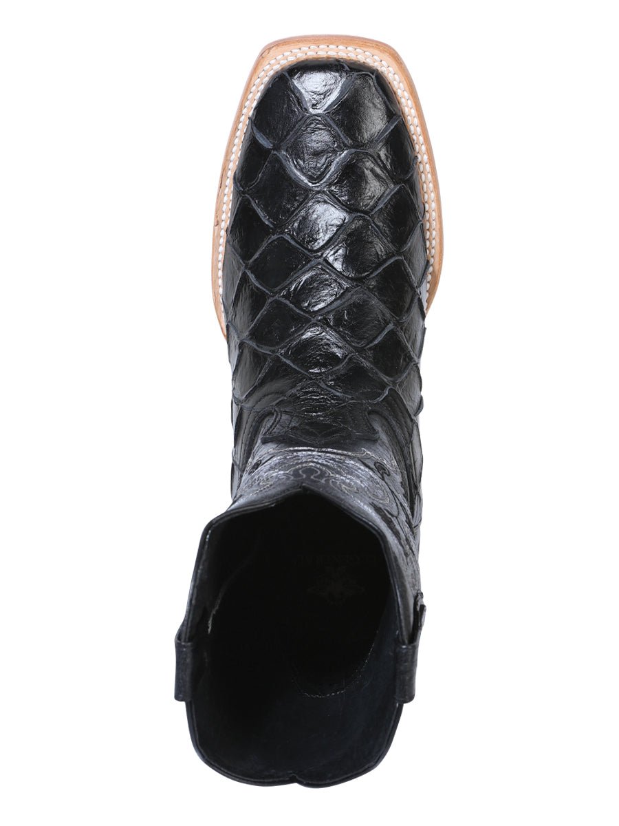 Men's Monster Fish Imit. Pirarucu Print Western Rodeo Cowboy Boots 'El General' 41792 - BELLEZA'S - Men's Monster Fish Imit. Pirarucu Print Western Rodeo Cowboy Boots 'El General' 41792 - Men's Boot - 04179201
