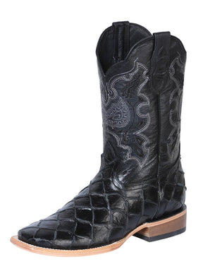 Men's Monster Fish Imit. Pirarucu Print Western Rodeo Cowboy Boots 'El General' 41792 - BELLEZA'S - Men's Monster Fish Imit. Pirarucu Print Western Rodeo Cowboy Boots 'El General' 41792 - Men's Boot - 04179201