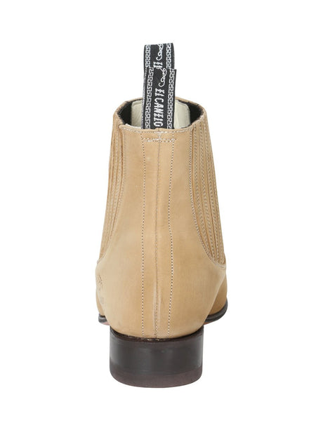 Men's Nubuck Leather Classic Charro Ankle Boots 'El Canelo' Atlas Sand 228 - BELLEZA'S - Men's Nubuck Leather Classic Charro Ankle Boots 'El Canelo' Atlas Sand 228 - Men's Ankle Boots - 00022801