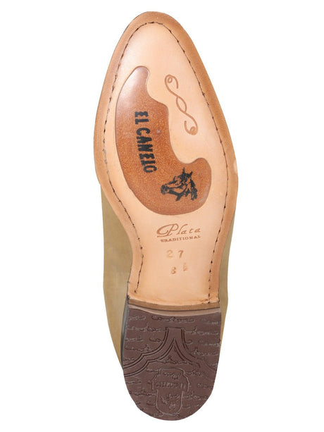 Men's Nubuck Leather Classic Charro Ankle Boots 'El Canelo' Atlas Sand 228 - BELLEZA'S - Men's Nubuck Leather Classic Charro Ankle Boots 'El Canelo' Atlas Sand 228 - Men's Ankle Boots - 00022801
