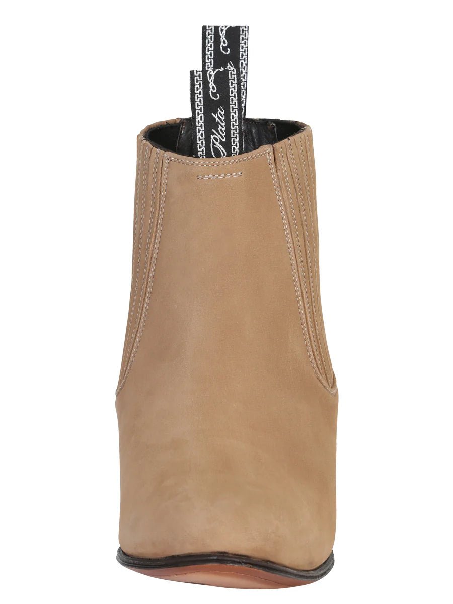 Men's Nubuck Leather Classic Charro Ankle Boots 'El Canelo' Camel Color 230 - BELLEZA'S - Men's Nubuck Leather Classic Charro Ankle Boots 'El Canelo' Camel Color 230 - Men's Ankle Boots - 230 6