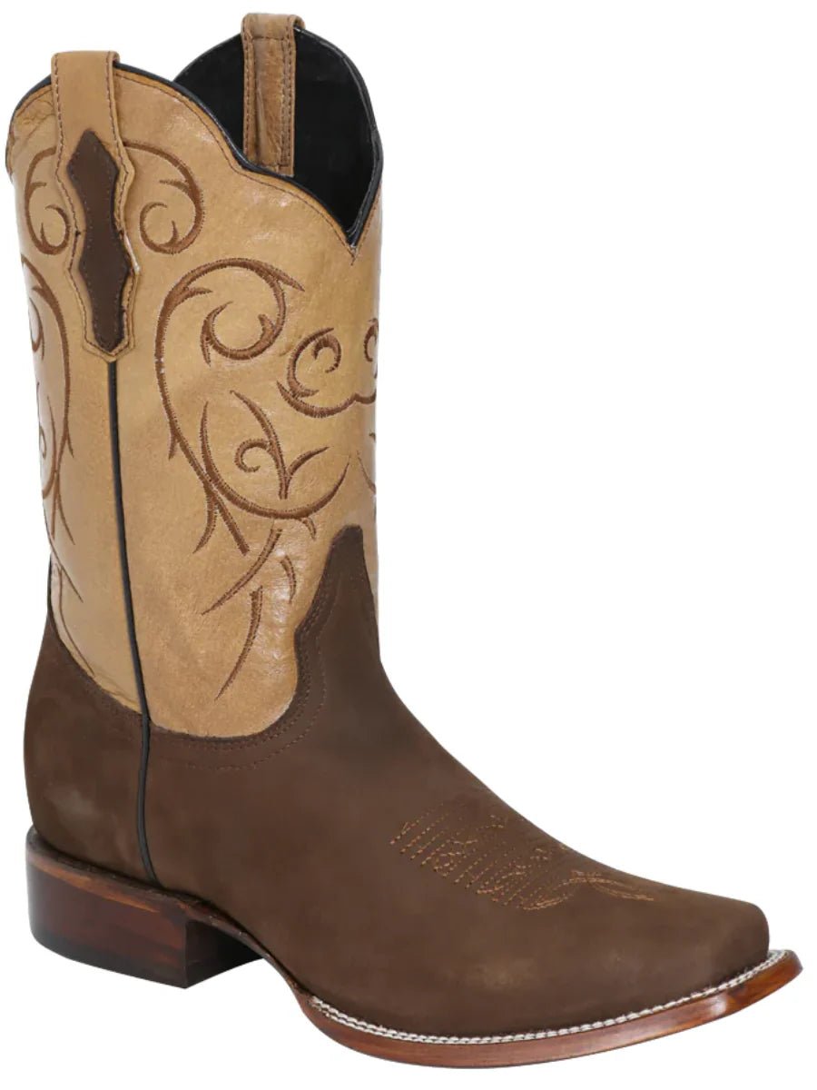Men's Nubuck Leather Classic Western Cowboy Boots 'El Señor de los Cielos' 124071 - BELLEZA'S - Men's Nubuck Leather Classic Western Cowboy Boots 'El Señor de los Cielos' 124071 - Men's Boot - 12407101