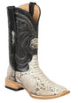 Men's Original Leather Python Exotic Cowboy Boots 'El General' Natural 45501 - BELLEZA'S - Men's Original Leather Python Exotic Cowboy Boots 'El General' Natural 45501 - Men's Boot - 04550101