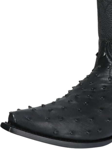 Men's Ostrich Print Imitation Cowboy Boots 'El Señor de los Cielos' Black 40848 - BELLEZA'S - Men's Ostrich Print Imitation Cowboy Boots 'El Señor de los Cielos' Black 40848 - Men's Boot - 40848 6